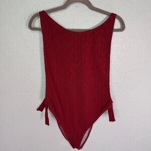 Free People Swimsuit Womens XL Pamela One Piece Boho Cheeky Swimwear FP Beach